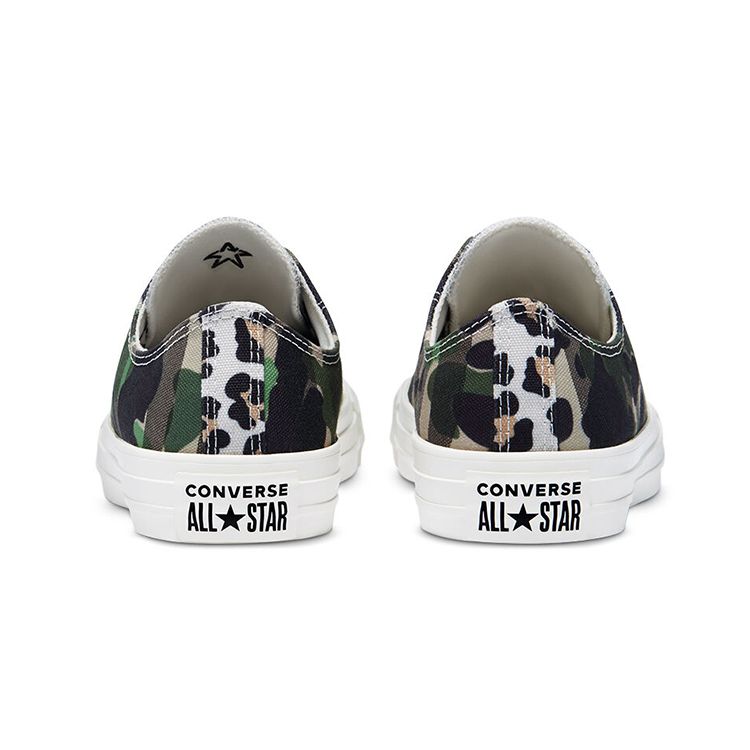 Converse Chuck Taylor All Star Low Top Durable Breathable Canvas Shoes Women Sneakers Camouflage-Green 570780C