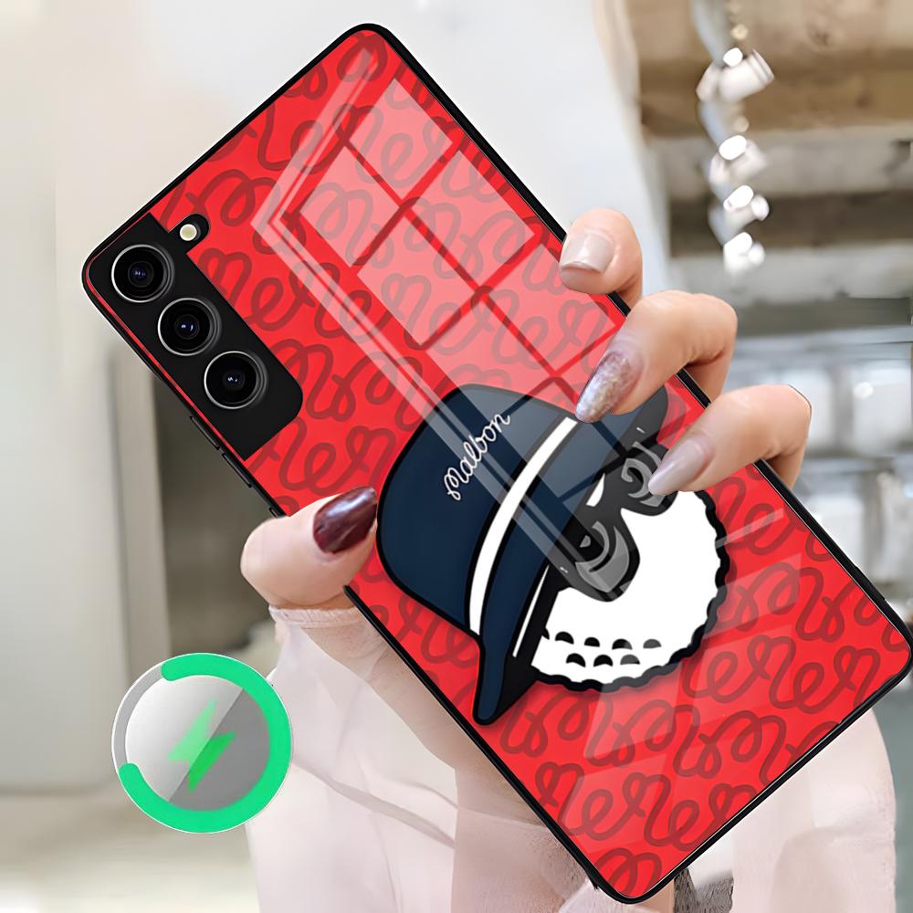 Golf Style Design-Malbons Phone Case For Samsung S26 Ultra S25 Edge S23 S22 S21 S20 Ultra Plus S24 Fe A25 Magnetic Glass Cover