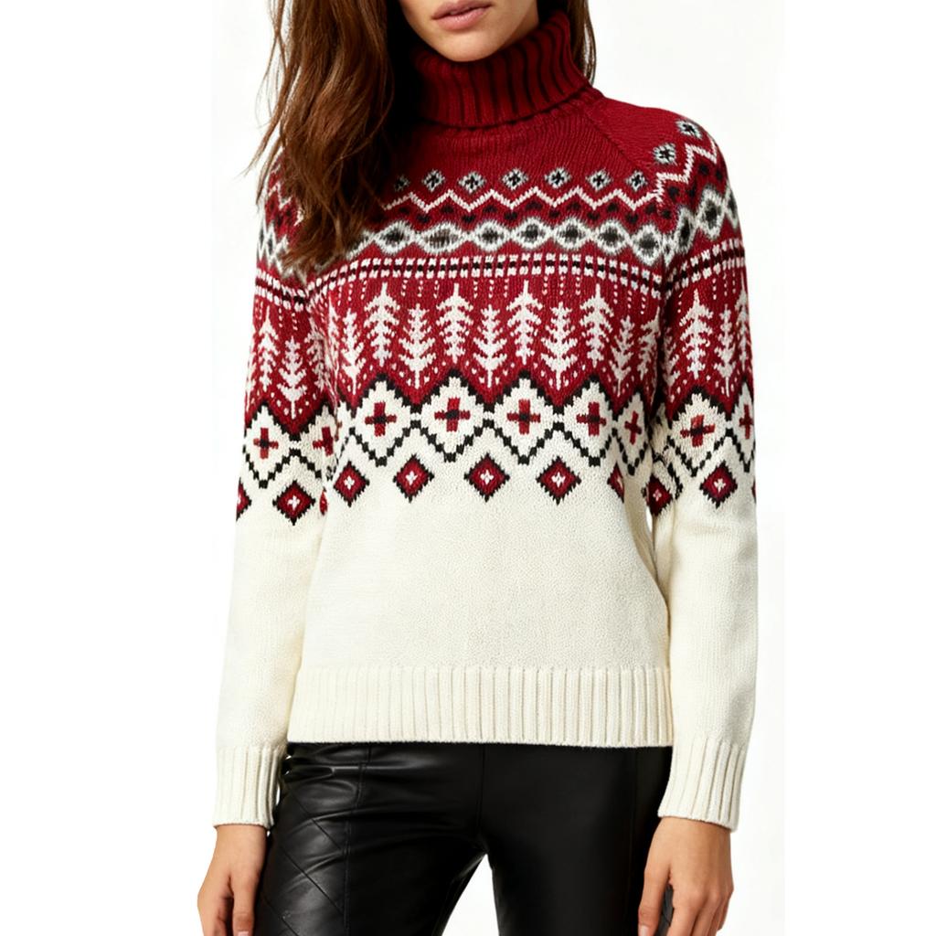 Damenpullover Strickpullover Rollkragen Langarmshirts Herbstmode