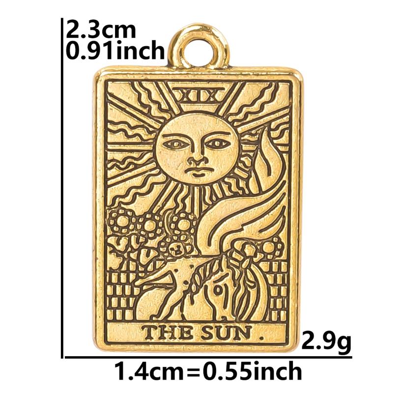 12Pcslot Metal Tarot Charm Mix Accessories Sun Moon Star Pendant Charms For Jewelry Making Supplies Wholesale Items Diy Earring