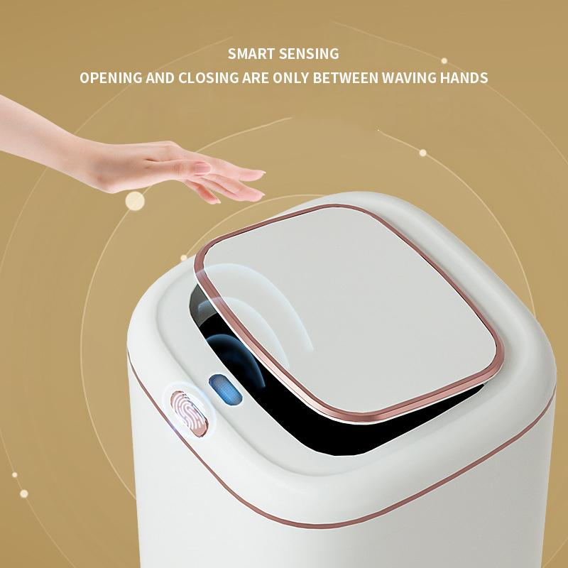40L Smart Sensor Trash Can Large Capacity Induction Trash Bin Electric Touchless Wastebasket For Kitchen Bathroom with Lid