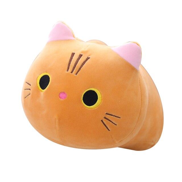 

18/25 см милые мультяшные куклы-кошки, мягкие животные, котенок, плюшевая подушка, игрушки, каваи, белый, черный кот, подарок для детей, девочек 18CM