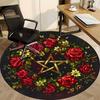 1pc Floral Star Decoration Chair Carpet for Office, Soft Comfortable Mat For Office, Living Room, Bedroom, Machine Washable Carpet yy251112044