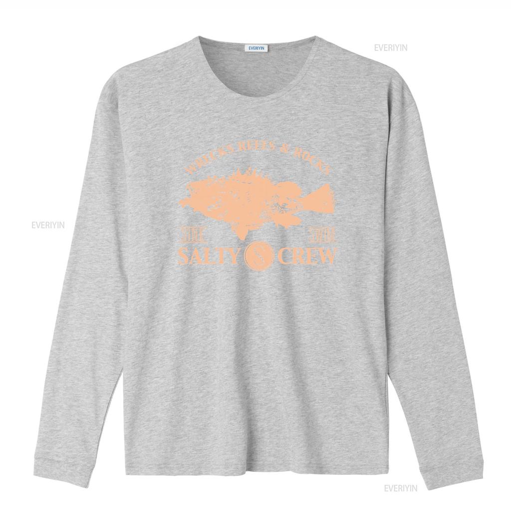 Pánské tričko Salty Crew Malé Černé 100% Bavlna Velká Ryba Vraky Útesy Skály Potopení Plavání Design vintage Vyprané Stylové Lehce