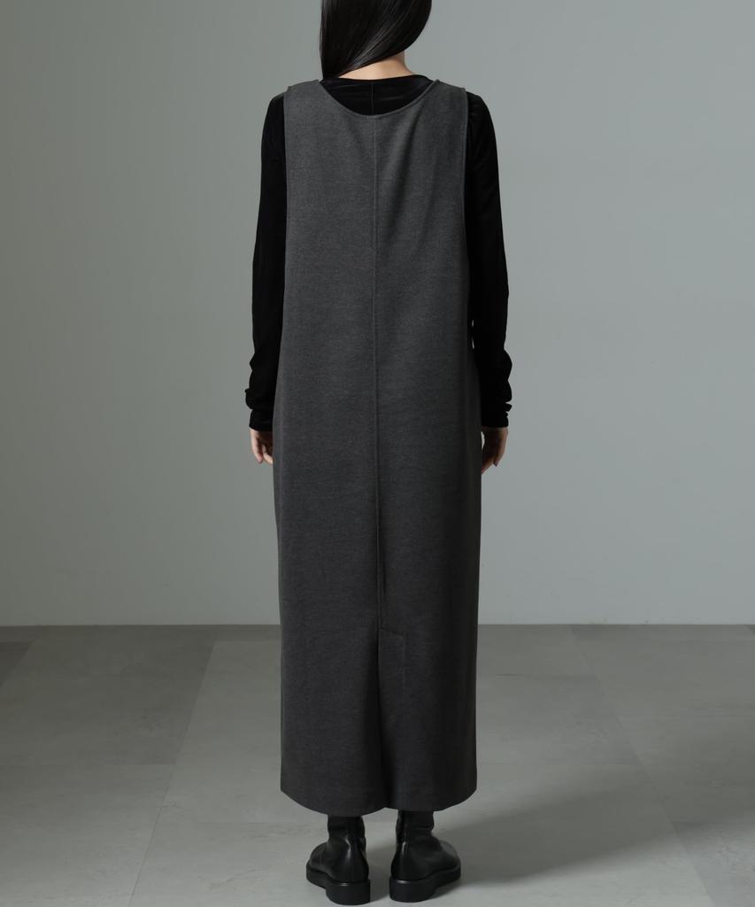 Nano Universe Crew Neck Jumper Size F Women's 2-Way Skirt, Gray, 020, 673-4219342