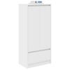 White Cabinet with Drawer 55.5 x 34 x 119.5 cm Engineered Wood