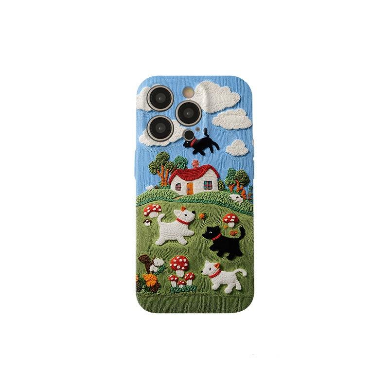 

Personalized Plush Dog for Apple 17promax Cartoon Cute for IPhone16pro Camera Package 15 New Models (as the picture-44123-)-For Apple 7