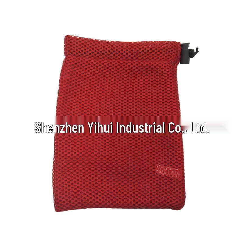 

Golf Ball Drawstring Mesh Bag - Polyester Storage Pouch красный
