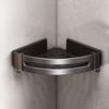 Storage Rack Aluminum Alloy Metal Body Corrosion-Resistant Corner Shelf Wall-Mounted Triangular Design Kitchen Bathroom Shelf
