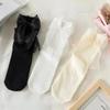 Lolita Bow Tie Mid Calf Lace Socks Princess Japanese Style Cute Socks for Women Girls Dress Skirt Accessories 1Pair Kawaii Socks