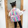 Cute Cartoon Pattern Cotton Canvas Princess Backpack For Teenage Girls Outing School Bag
