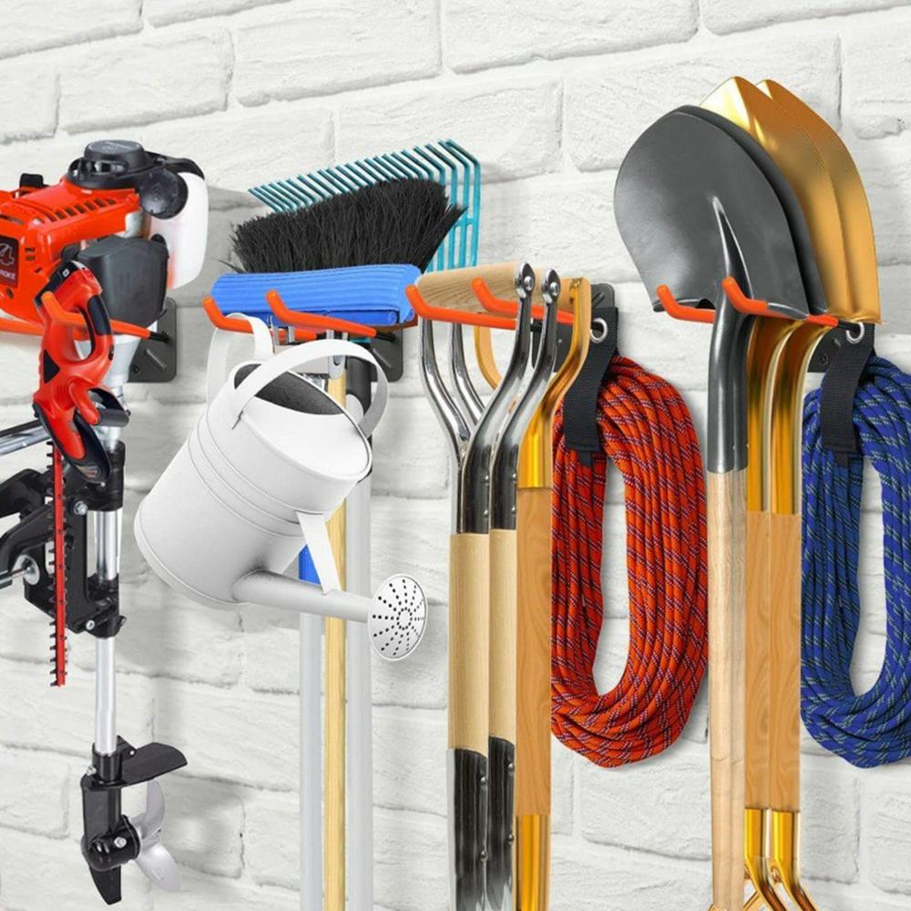 Wall Mounted Garage Tool Organizer Heavy Dut Metal Hanger for Shovel Rake Storage Rack