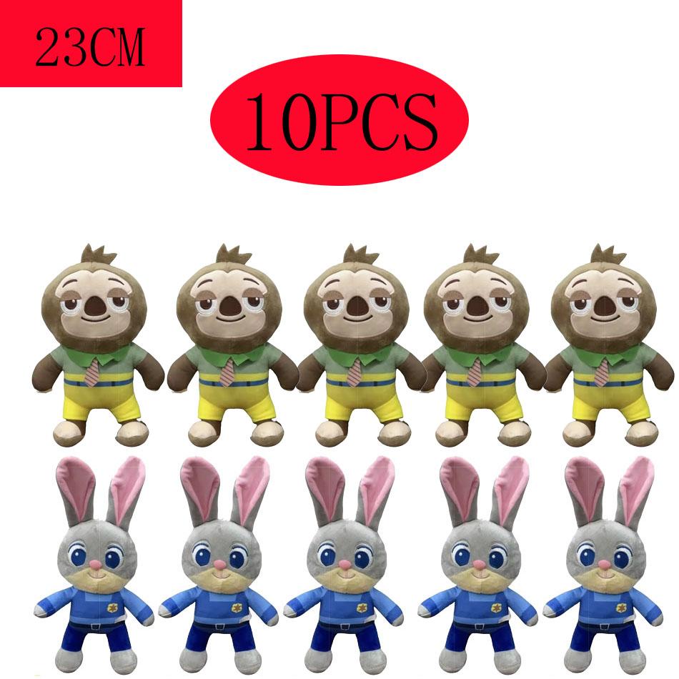 ***High Quality  Nick Wilde Judy Hopps Plushies Stuffed Anime Fox Rabbit Plush Toy Lovely Children's Room Decor Xmas Gifts