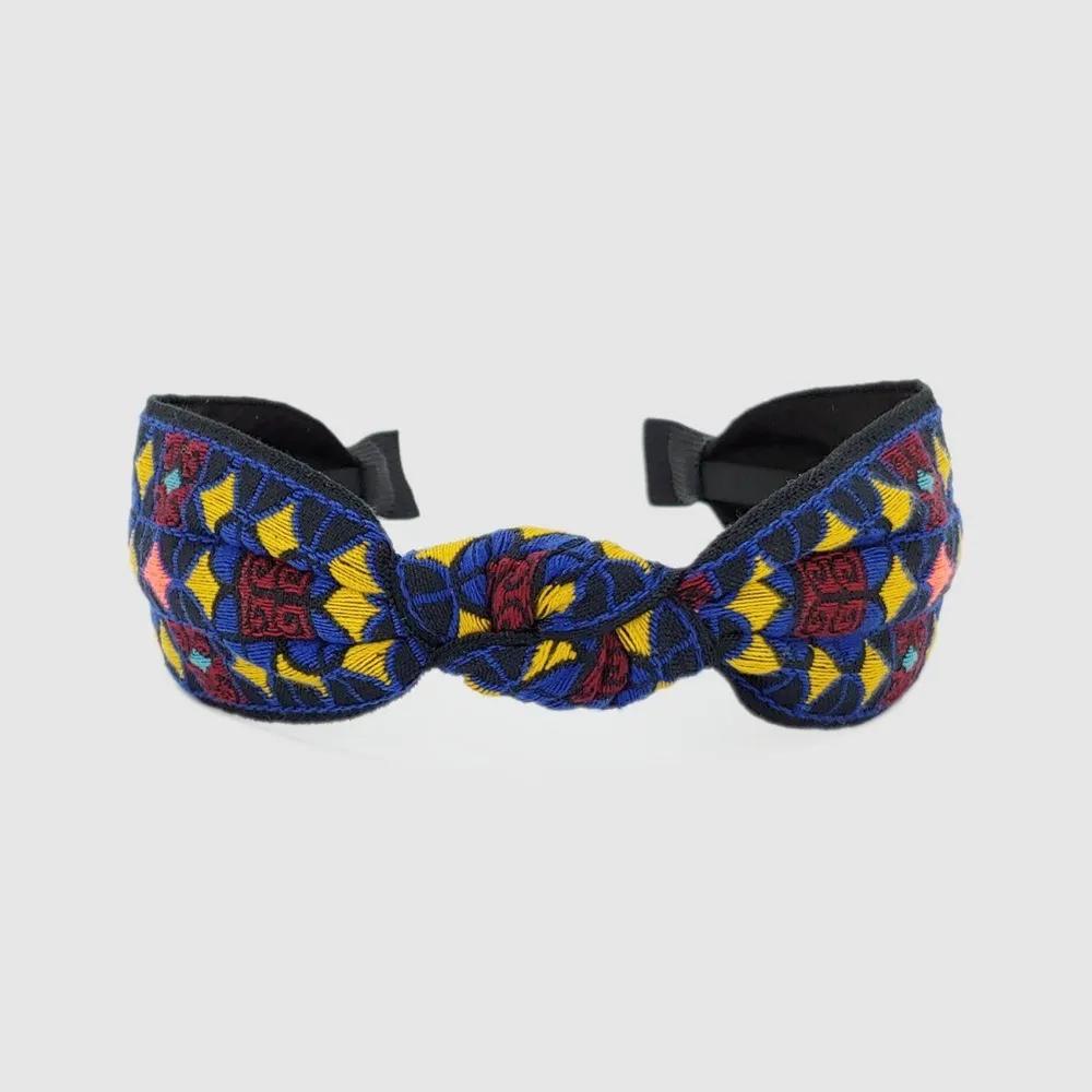 Lara Ethnic Grid Hairband BLACK BLUEL ALAH326 3306118