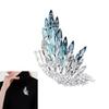 Multicolor Crystals Butterfly Brooch Comfortable Alloy Construction Easy To Wear On Scarves Hats