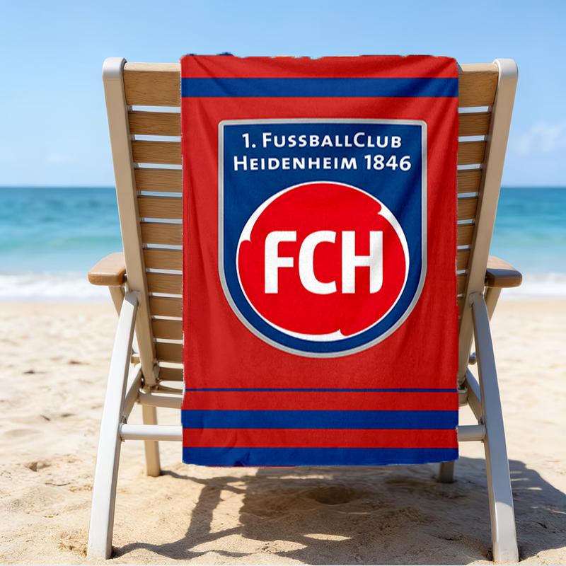 Heidenheim Squad Beach Towel - Soft, Absorbent Microfiber, Lightweight, Ideal for The Beach, Parties, Travel, Camping fan gifts