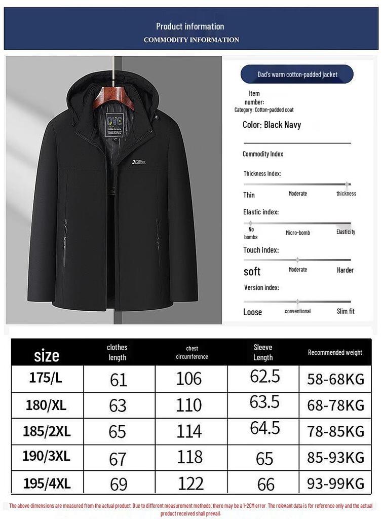 Yalu Men's Fleece-Lined Thickened Winter Jacket