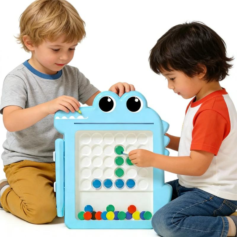 New Kids Magnetic Beads Doodle Board%^% with Puzzle Pen Drawing Toys__ for Children 3-8 yearsMontessori Game Education Gift