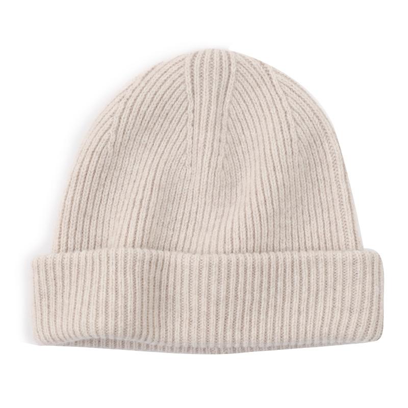 Custom Cute Luxury Warm 100% Lambs Wool Knitted Unisex Beanie Hats for Business & Travel with Hand Drawn Logo