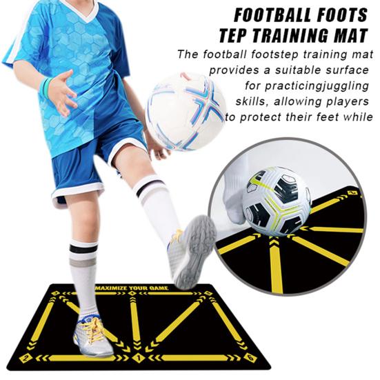 Football Footstep Training Mat Soccer Practicing Equipment Wear Resistant Dribble Control Shock Absorption