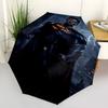 1pc Superman Lightning Automatic Folding Umbrella - Compact 8-Rib Design, Durable Plastic & Iron1420L