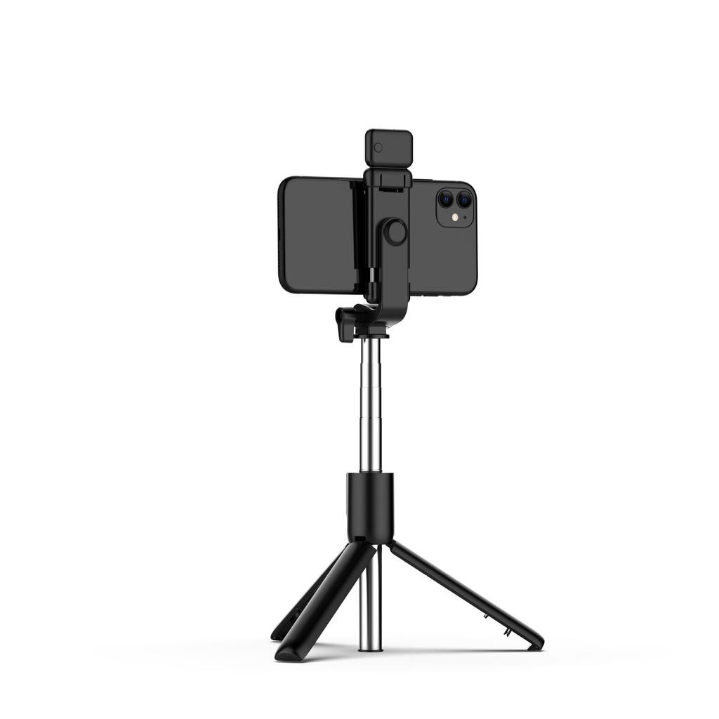 R1S Tripod Selfie Stick: Portable Phone Holder with Fill Light for Outdoor Streaming