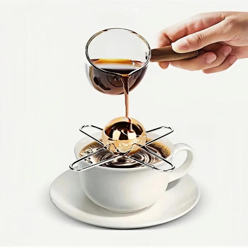 Káva Mražené Ledové Koule Nerezové Ocelové Kávové Ledové Koule Cold Brew Kávové Koule Opakovaně Použitelné Nerezové Ocelové Držáky na Ledové Koule