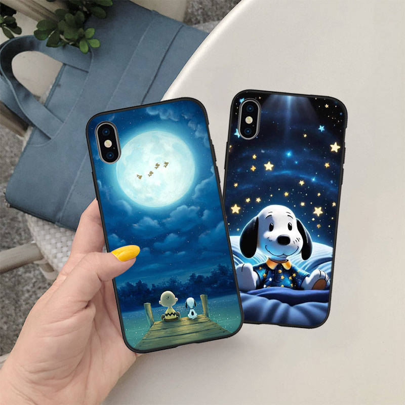 ED44 S-Snoopys Handyhülle für iPhone 6 6s 7 8 11 12 13 14 15 XS Pro Max XR X SE Samsung S20 S21 S22 S23 S24 FE Ultra Plus Lite S21S A55