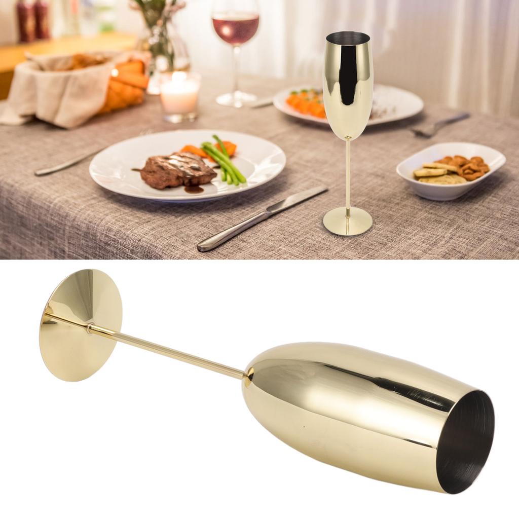 Metal Wine Goblet Stainless Steel Elegant High Hardness Widely Used Metal Wine Glass for Party Wedding Banquet