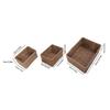 3Pcs Storage Basket Set Stackable Decorative Woven Storage Baskets Desk Organizer for Home Kitchen Living Room Bathroom