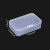 Clear Storage Box with Hinged Lid, Plastic Stackable Rectangle Organizer Container for Bead Jewelry Small Item Art Craft Project
