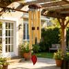 Relaxing Sound Chimes Metal Wind Chime with 6 Aluminum Tubes, Garden Hanging Chimes, Outdoor Weather Resistant for Patio Decoration Durable