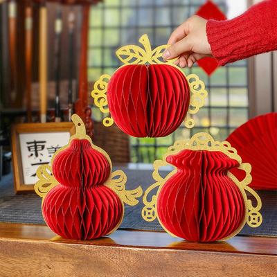 Chinese New Year Paper Lanterns Decorations Lunar Horse Year Honeycomb Ornament Spring Festival Housewarming Tet Decor