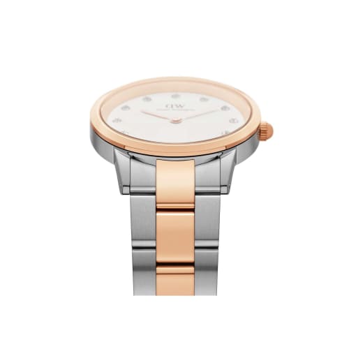 [Official Shop/2-Year Warranty/Authentic Import] Daniel Wellington DW Women's Iconic Link Lumine 28mm Watch, Stylish, Popular, and Cute with Crystals,