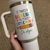 Customized Teacher With Handle Straw Cup Stainless Steel Thermos Teacher's Day Gift Personalized Printing Thanksgiving Gift