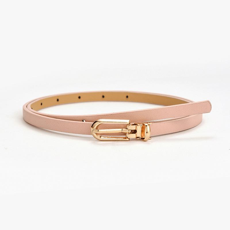 Women Candy Color Waist Strap Thin Belt For Lady Girls Pants Jeans Dress Belt Alloy Pin Buckle Waistbands Adjuestable