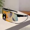 Rimless Mirror Sports Goggle Men  New Punk Wrapped Round Outdoor Cycling Shades Trendy Futuristic Anti-UV Sun Glasses