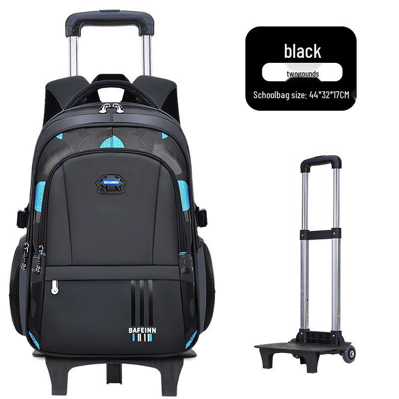 Afneembare Trolley Rugzak voor Groep 3-9, Grote Capaciteit, Basisschool & Middelbare School voor Jongens.