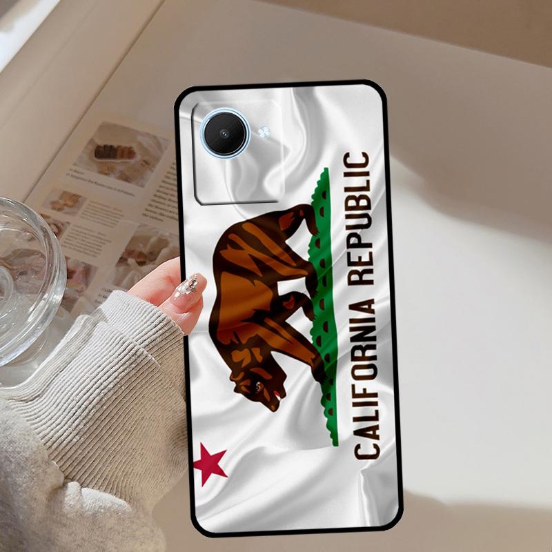 

California Flag For Realme 13 12 10 11 14 Pro Plus GT 6T 6 5 GT7 Pro C61 C55 C53 C51 C21Y C25S C75 C67 Case Realme C51
