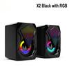 Home office computer speaker with microphone stereo 3.5mm AUX  RGB colorful light computer speaker suitable for desktop laptops
