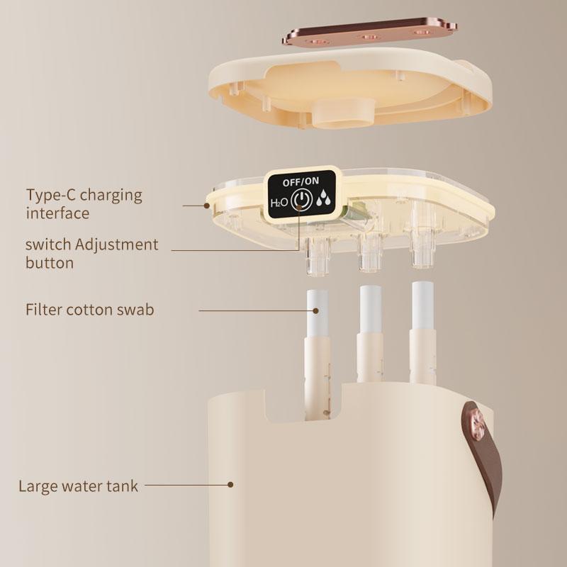 3-Hole Evaporative Humidifier with Perfume Diffuser Function Night Light Air Moisturizer for Household And Office Use