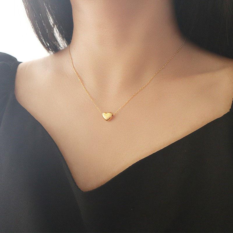 2026 Titanium Steel Heart Necklace: Light Luxury Cool Style Clavicle Chain for Women