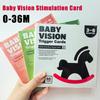 Non-Toxic 0-36M Baby Vision Stimulation Card Early Education Toy Newborn Visual Learning Book Black And White Contrast Card Montessori Toy
