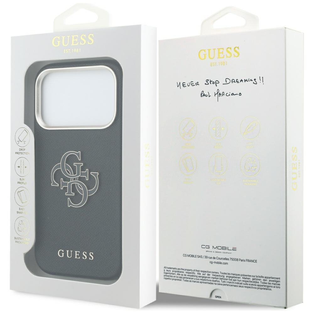 Guess FW Resin Logo Case for iPhone 17 Pro Black