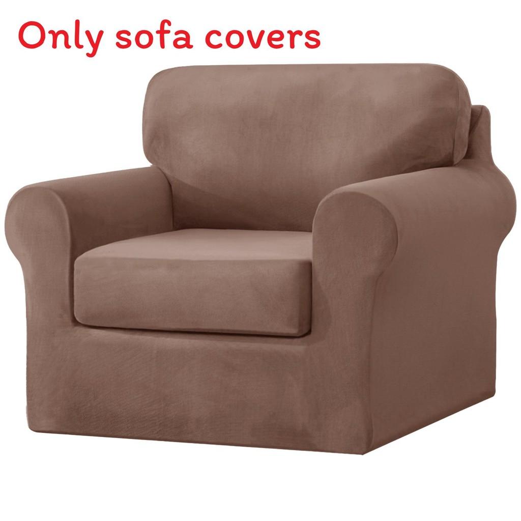 Elastic Polyester Sofa Cover For One Two Three Seat Sofas With Antiwrinkle And Easy Clean Functionality