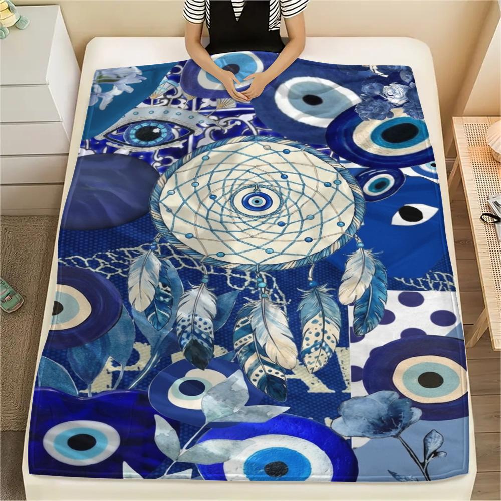 1Pc Dreamcatcher Print Flannel Blanket, High Quality Comfortable for All Seasons, Home Decor, Warmth and Comfort, Perfect for Christmas Gifts W92