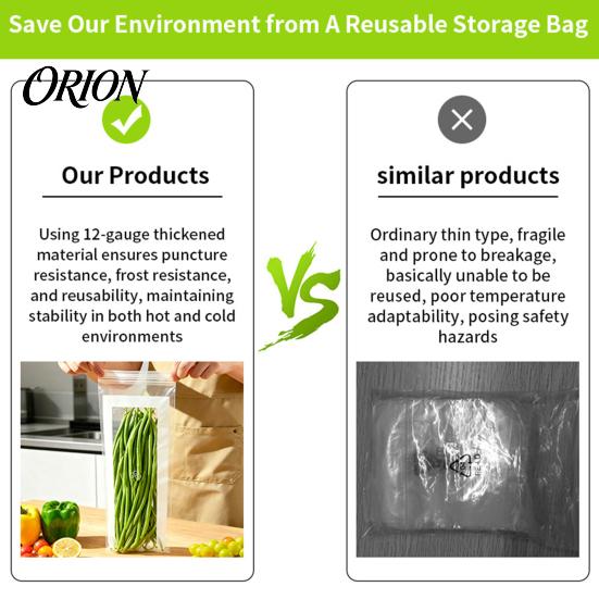 Large Capacity Food Bags Reusable Fresh-keeping Bags, Extra Long Sealable Storage Double Silicone for Meal Prep Layer Leakproof Seal Plastic