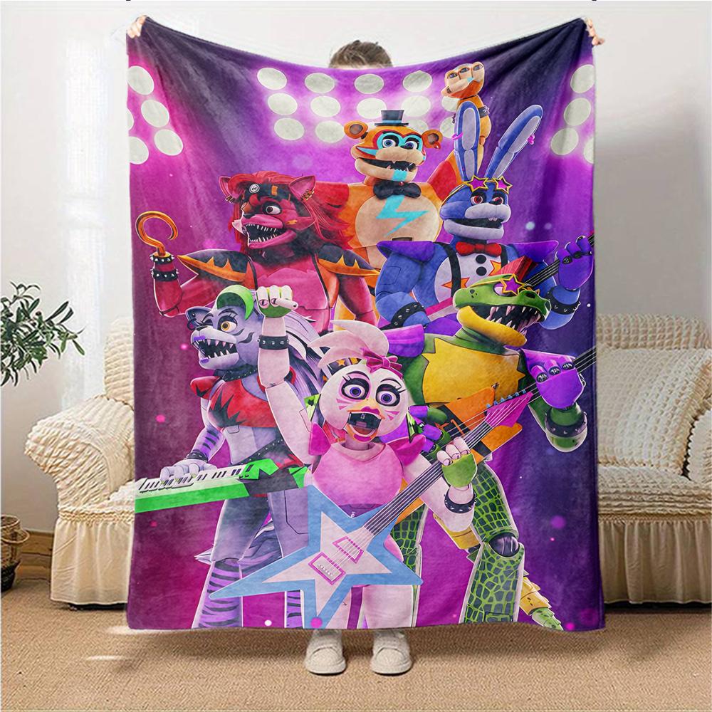 1Pc Five Nights Freddy'S Blanket For Couch Bed Plush Cozy Fuzzy Blanket Super Soft Warm Blankets For Fall And Winter 0918218
