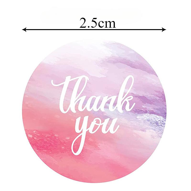 Color, Gradient Thank-you Stickers, Gift Packaging, Sealing Stickers, Decorative Stickers, Circular, Adhesive Labels