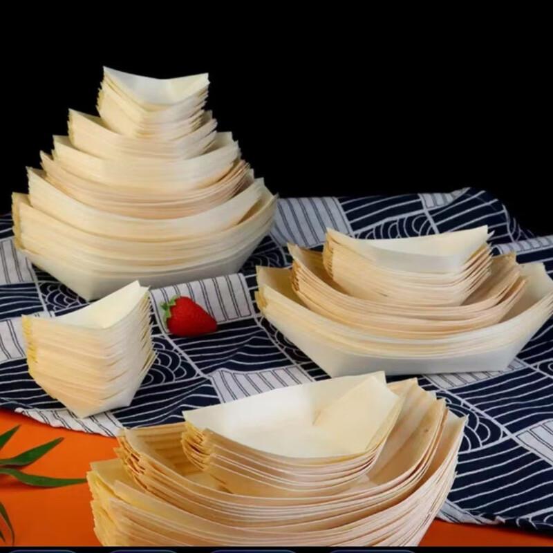 Chuyi Ba Disposable Corn Starch Mini Sushi & Food Boats
